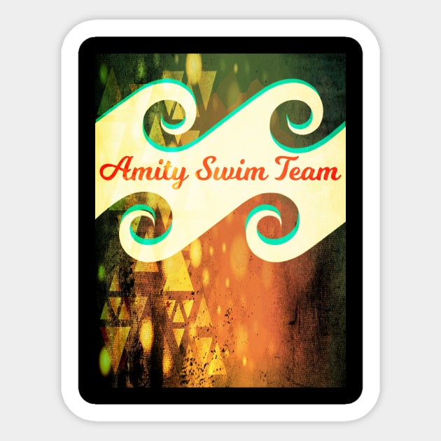 Amity Swim Team Geometric Sticker by TheDaintyTaurus